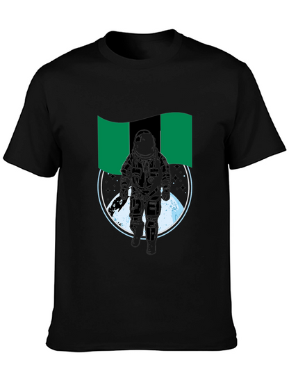 Astronaut Nigeria Flag Graphic Tee