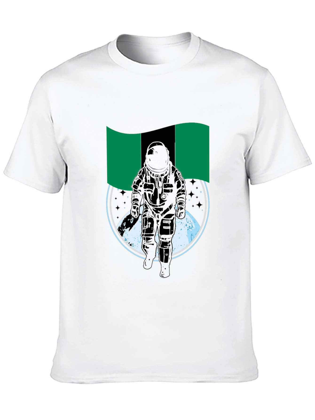 Astronaut Nigeria Flag Graphic Tee