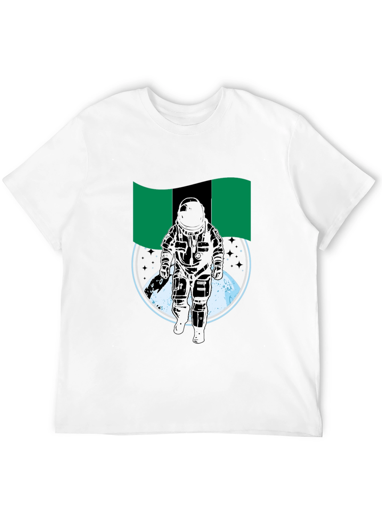 Astronaut Nigeria Flag Graphic Tee