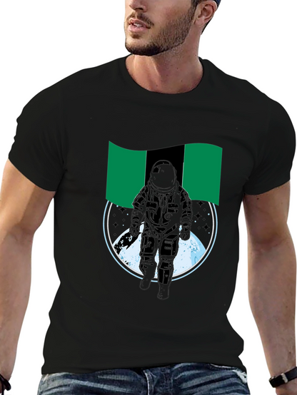 Astronaut Nigeria Flag Graphic Tee