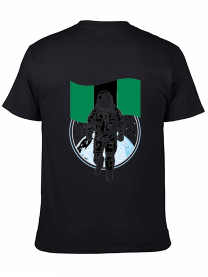 Astronaut Nigeria Flag Graphic Tee