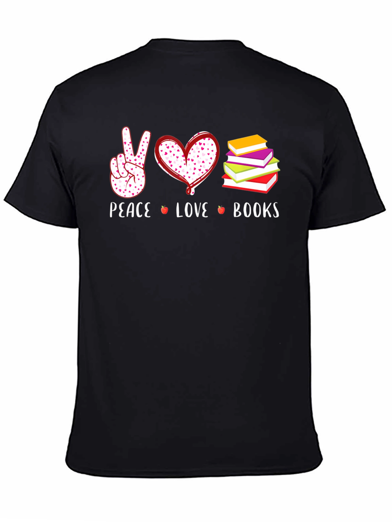Peace Love Books Graphic T-Shirt