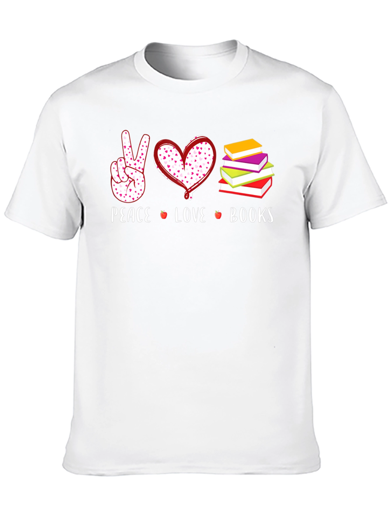Peace Love Books Graphic T-Shirt