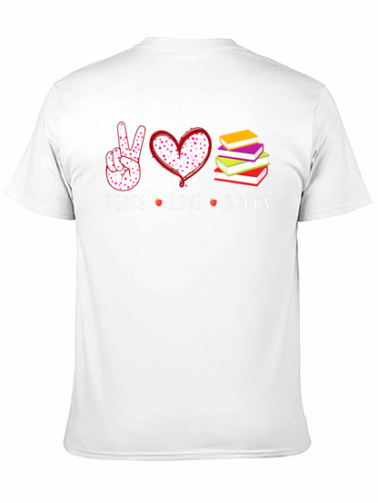 Peace Love Books Graphic T-Shirt