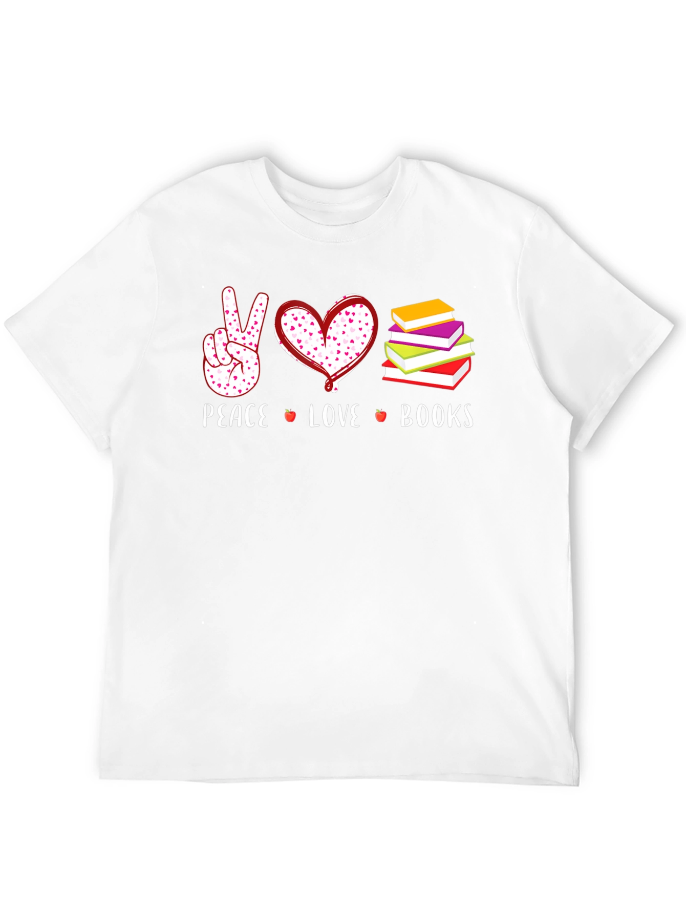 Peace Love Books Graphic T-Shirt