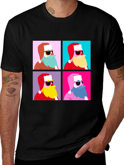 Retro Santa T-Shirt - Holiday Style