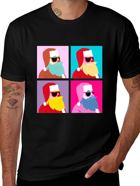 Retro Santa T-Shirt - Holiday Style