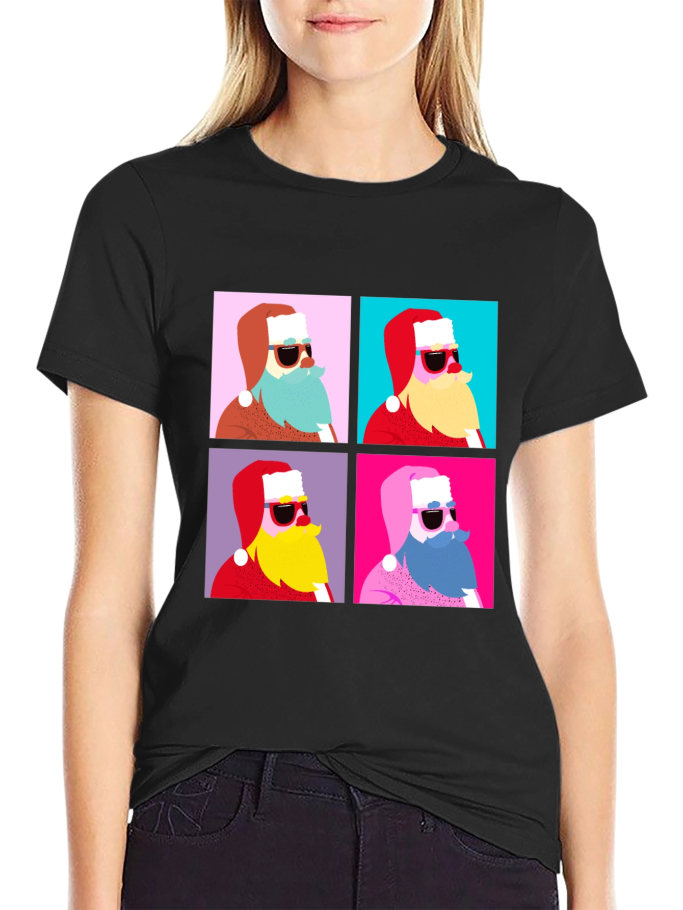 Retro Santa T-Shirt - Holiday Style
