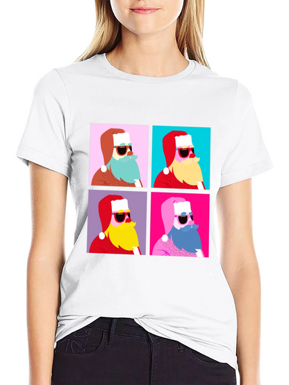 Retro Santa T-Shirt - Holiday Style