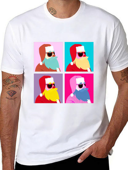 Retro Santa T-Shirt - Holiday Style