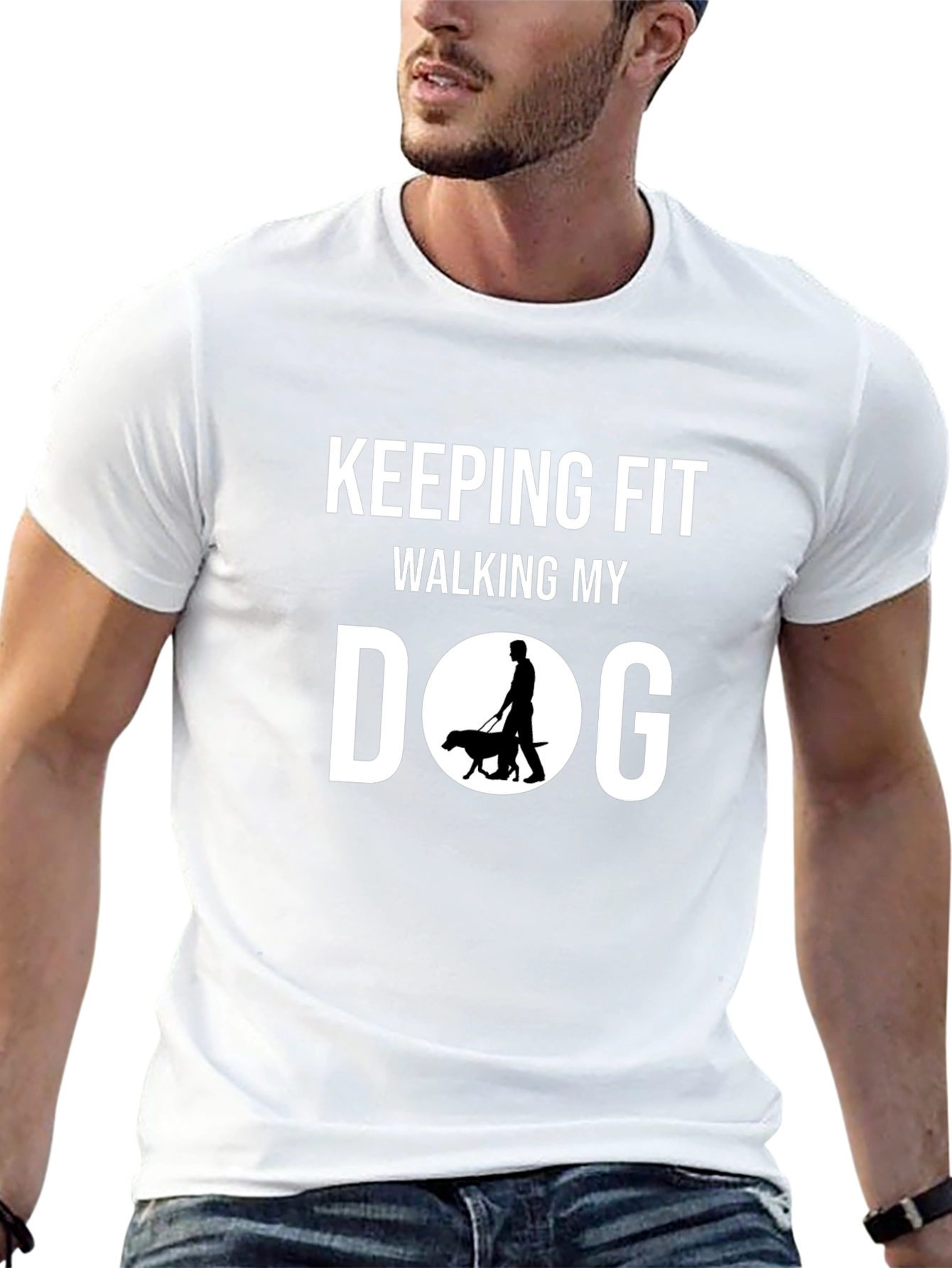Keeping Fit Walking My Dog Graphic Tee