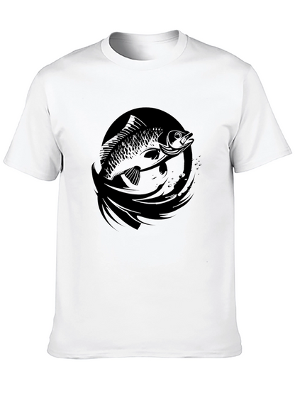Mens Black Fish Graphic T-Shirt