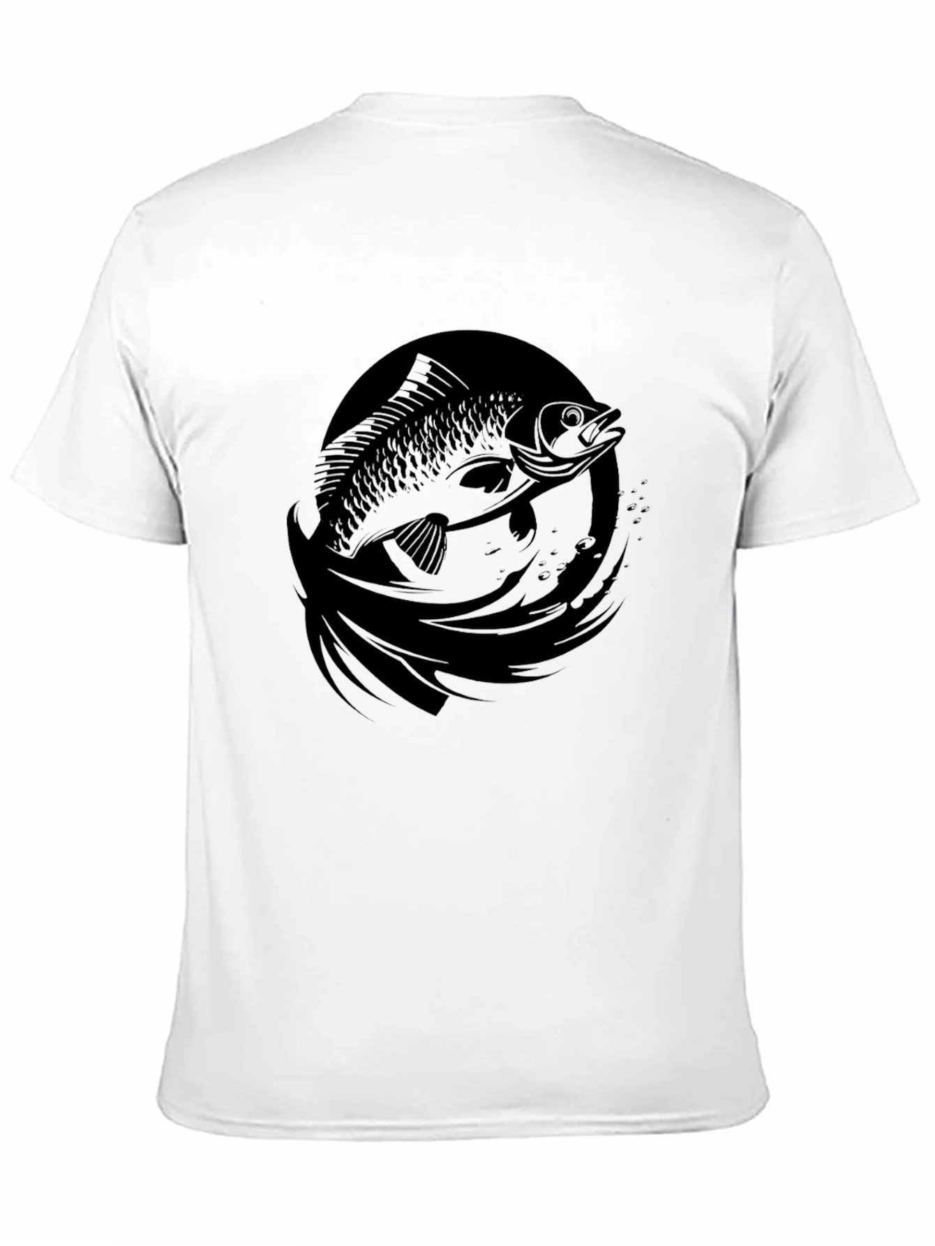 Mens Black Fish Graphic T-Shirt