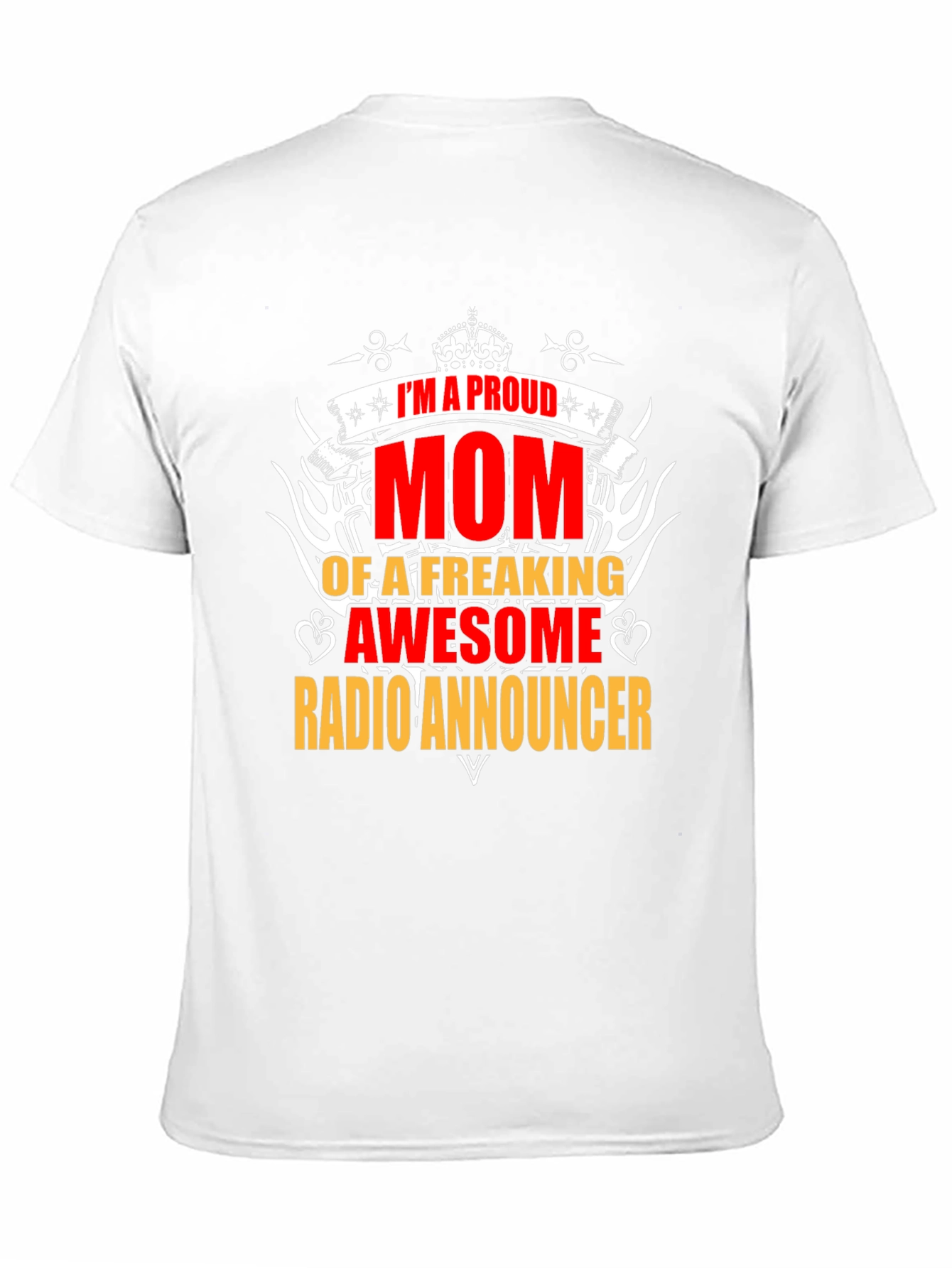 Proud Mom Radio Announcer Graphic Tee - Black