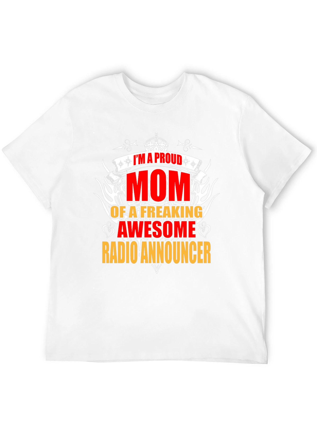 Proud Mom Radio Announcer Graphic Tee - Black