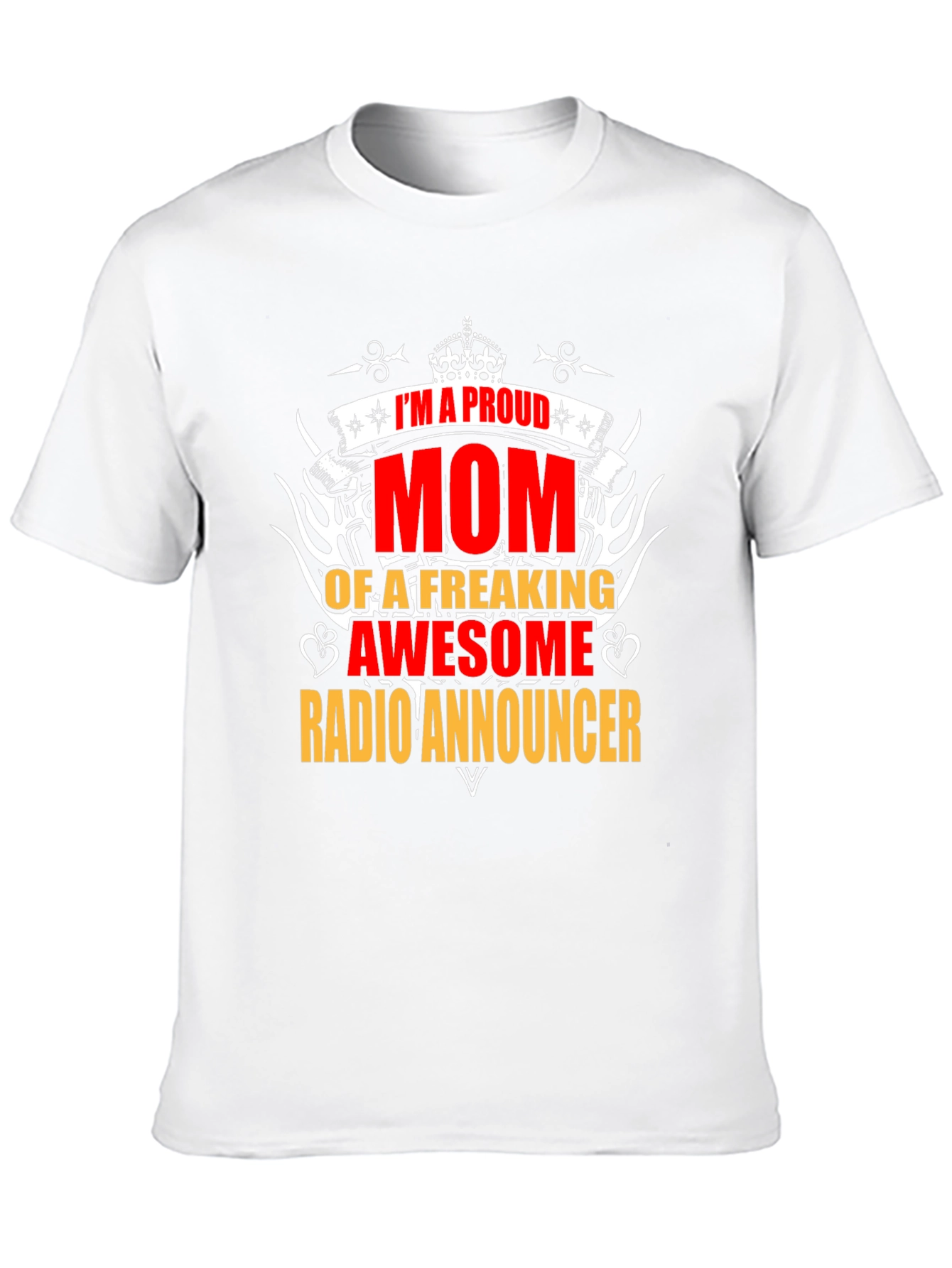 Proud Mom Radio Announcer Graphic Tee - Black