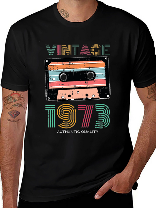 Vintage 1973 Cassette Tape Authentic T-Shirt