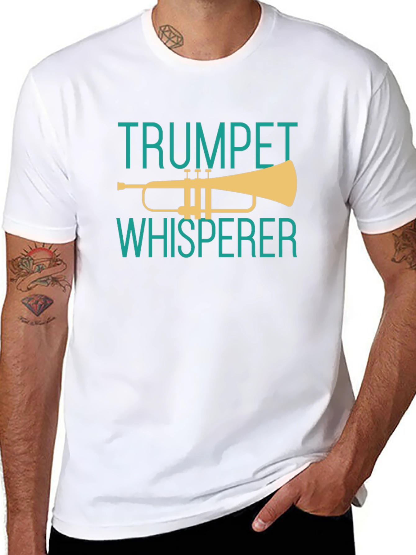 Trumpet Whisperer Graphic Tee - Music Lovers T-Shirt