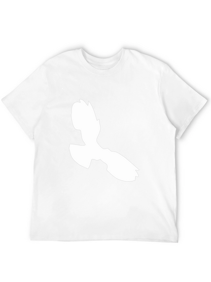 Abstract White Figure Graphic Black T-Shirt