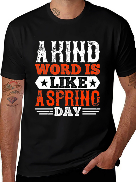 Kind Word Spring Day Graphic Tee - Mens Black T-Shirt