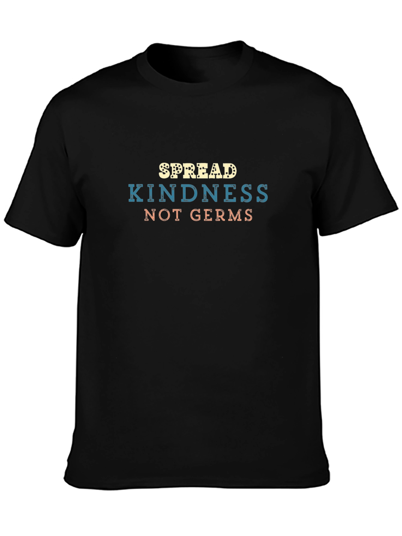 Spread Kindness Not Germs Black Graphic Tee
