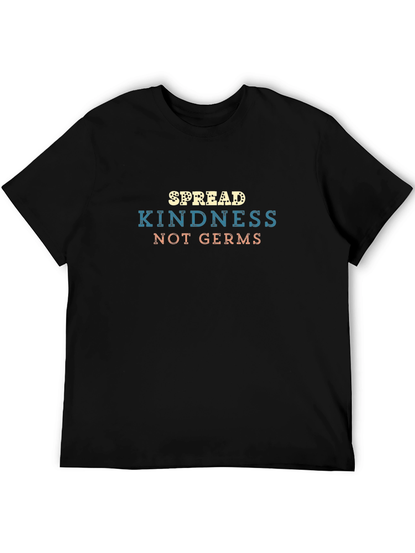 Spread Kindness Not Germs Black Graphic Tee