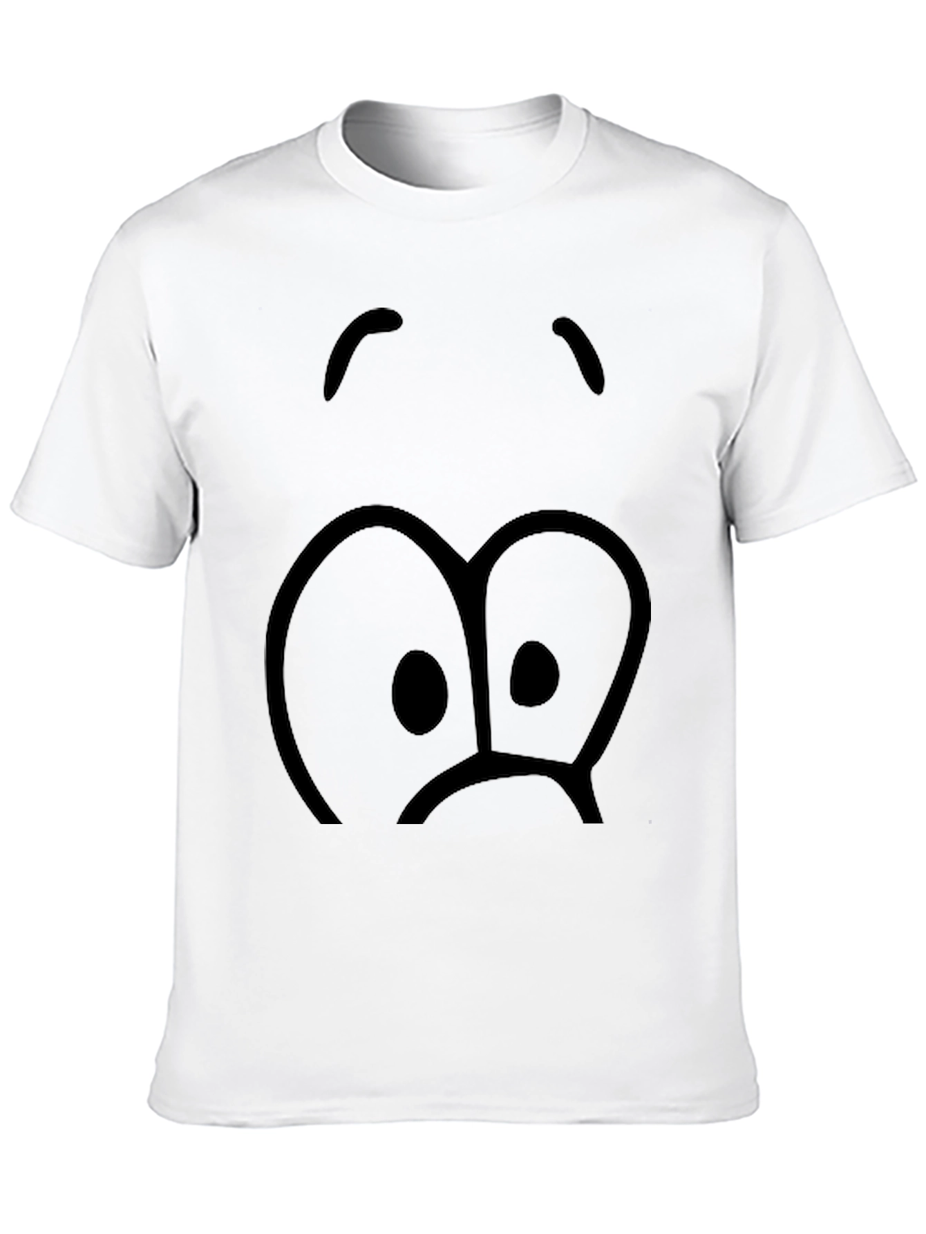 Sad Face Graphic Black T-Shirt