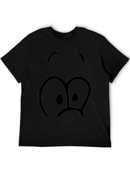 Sad Face Graphic Black T-Shirt