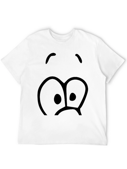 Sad Face Graphic Black T-Shirt