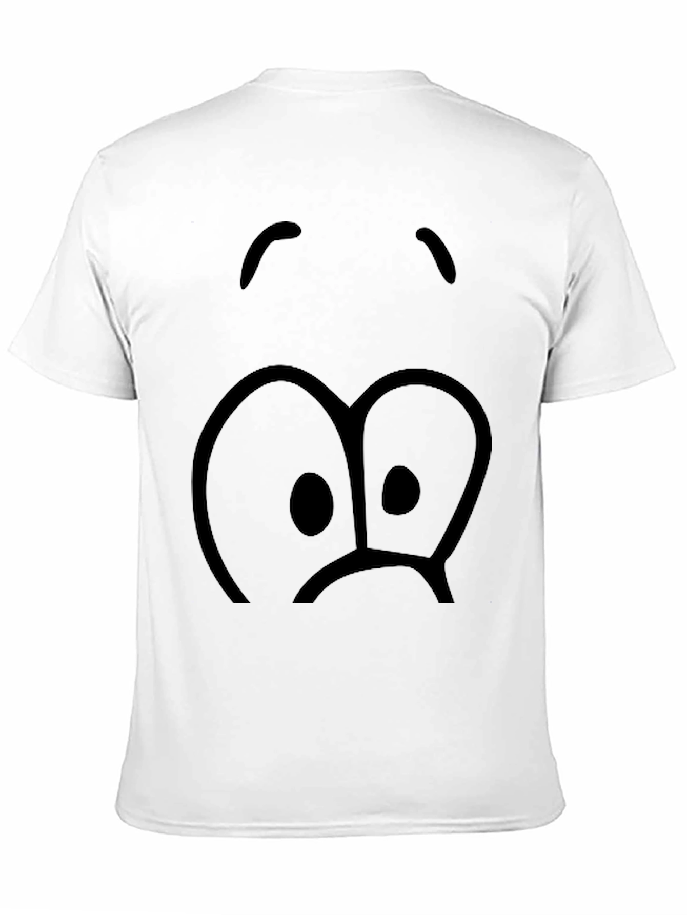 Sad Face Graphic Black T-Shirt