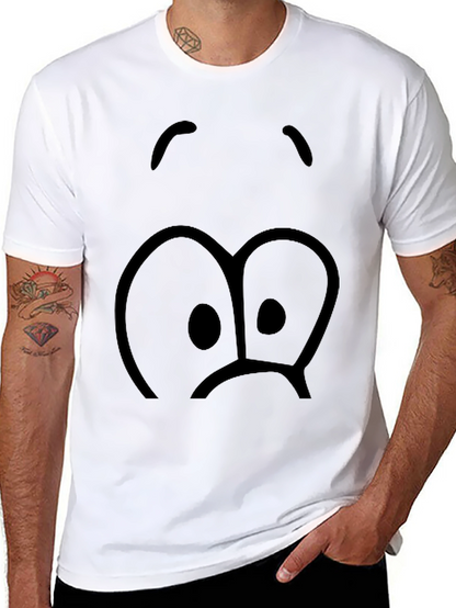 Sad Face Graphic Black T-Shirt