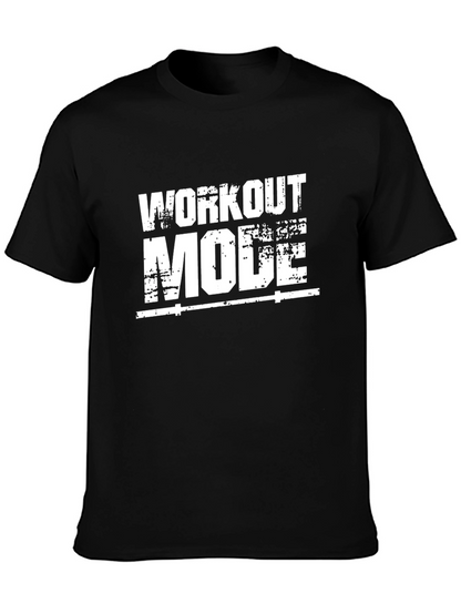 Workout Mode Black Graphic T-Shirt