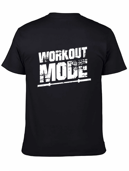 Workout Mode Black Graphic T-Shirt