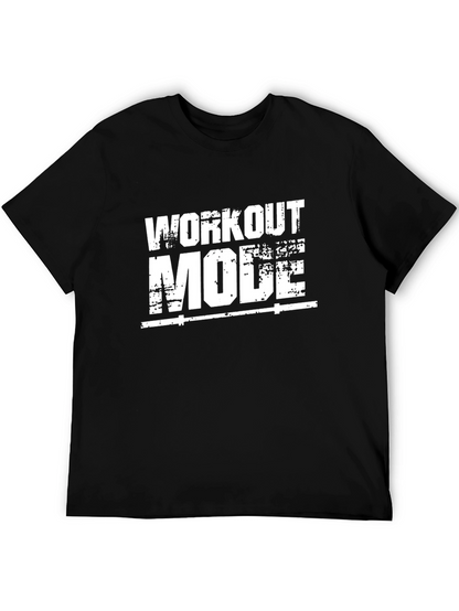 Workout Mode Black Graphic T-Shirt