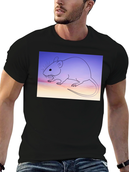 Rat Graphic Tee - Sunset Mouse Shirt