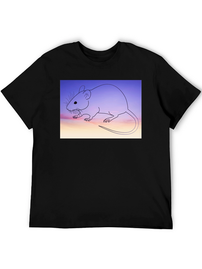 Rat Graphic Tee - Sunset Mouse Shirt