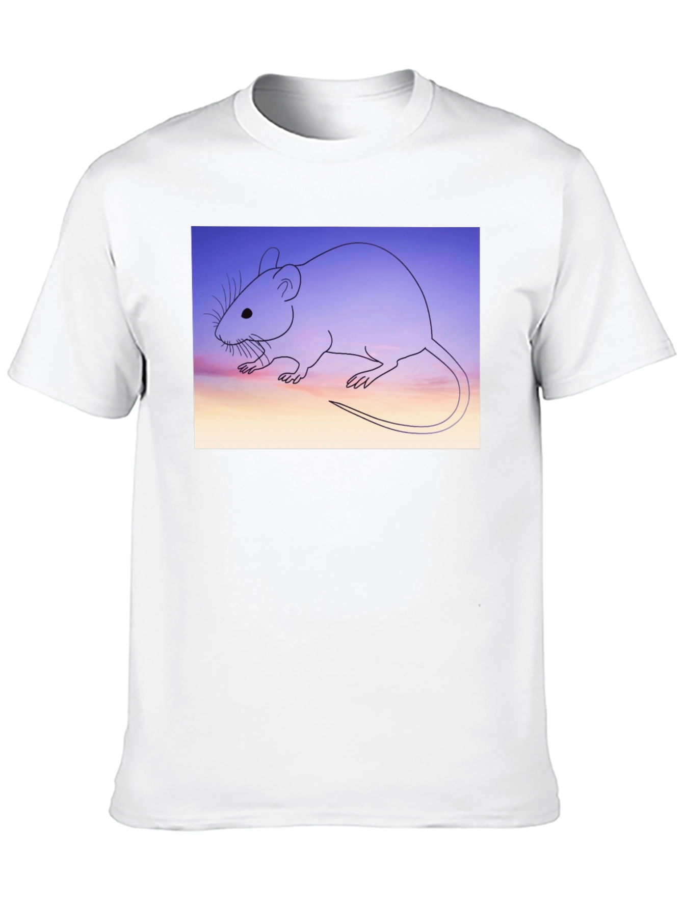 Rat Graphic Tee - Sunset Mouse Shirt