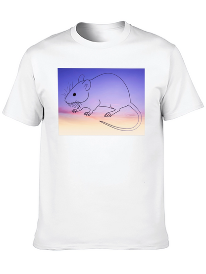 Rat Graphic Tee - Sunset Mouse Shirt