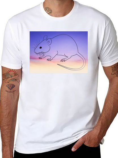 Rat Graphic Tee - Sunset Mouse Shirt