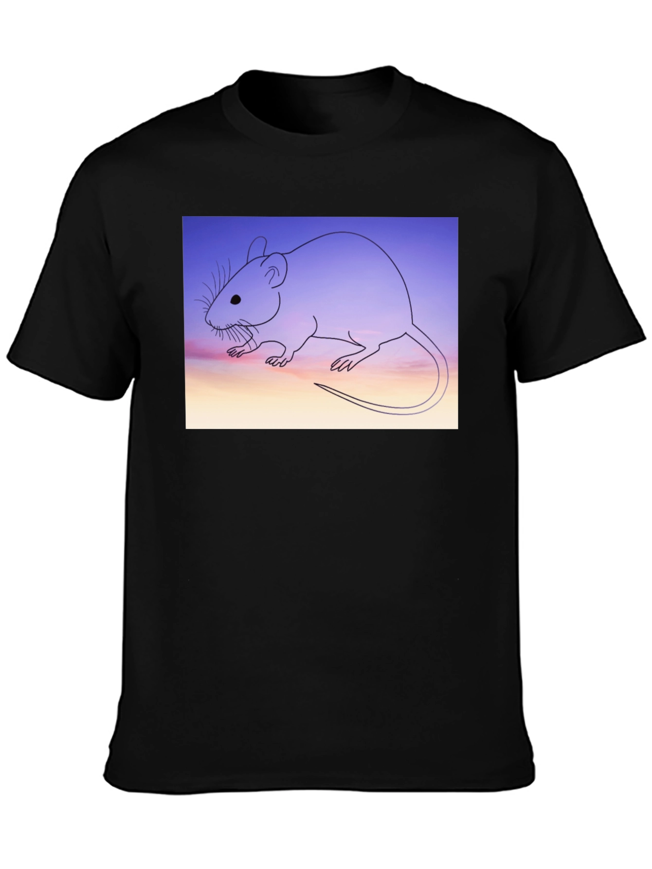 Rat Graphic Tee - Sunset Mouse Shirt
