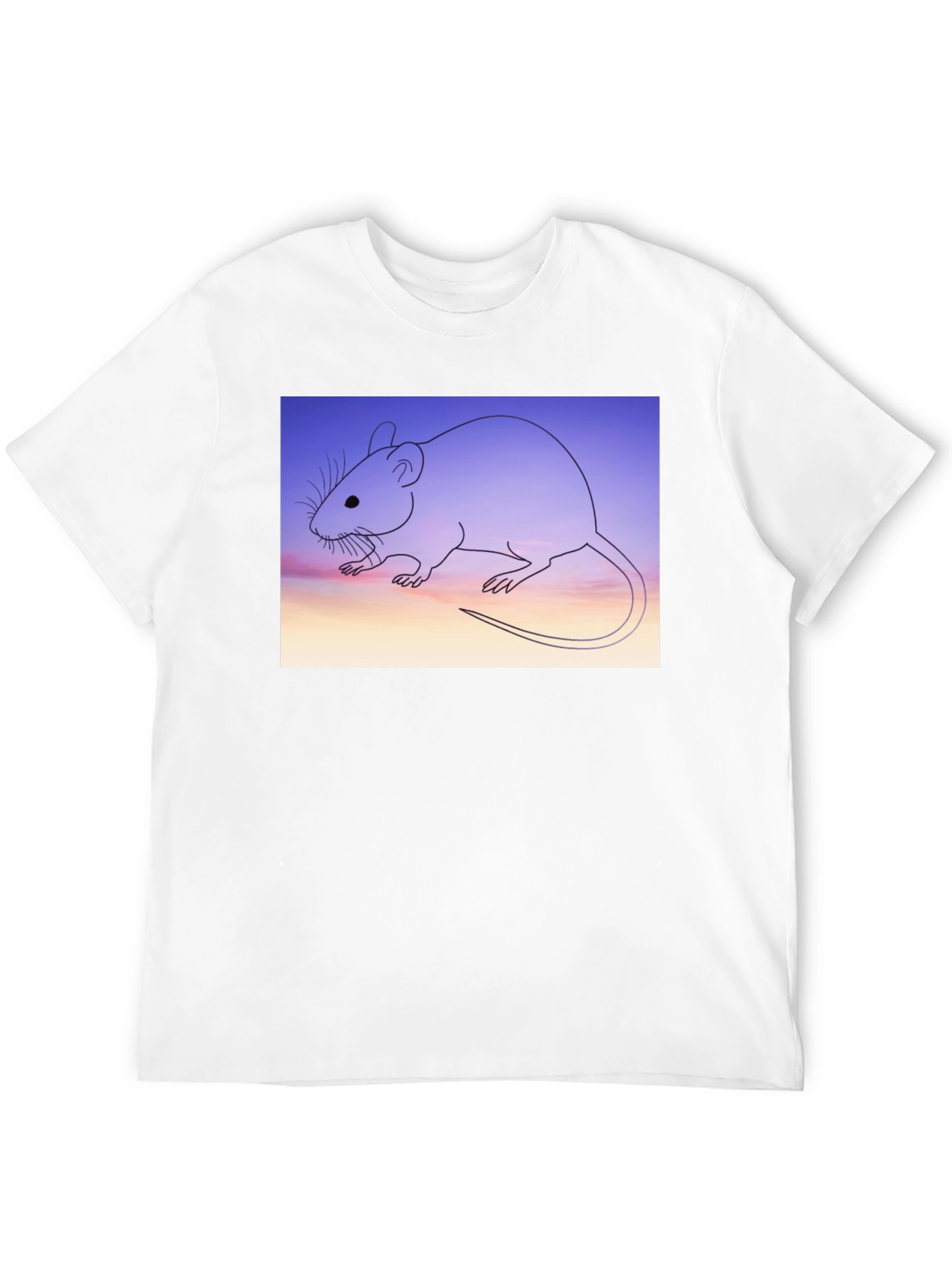 Rat Graphic Tee - Sunset Mouse Shirt