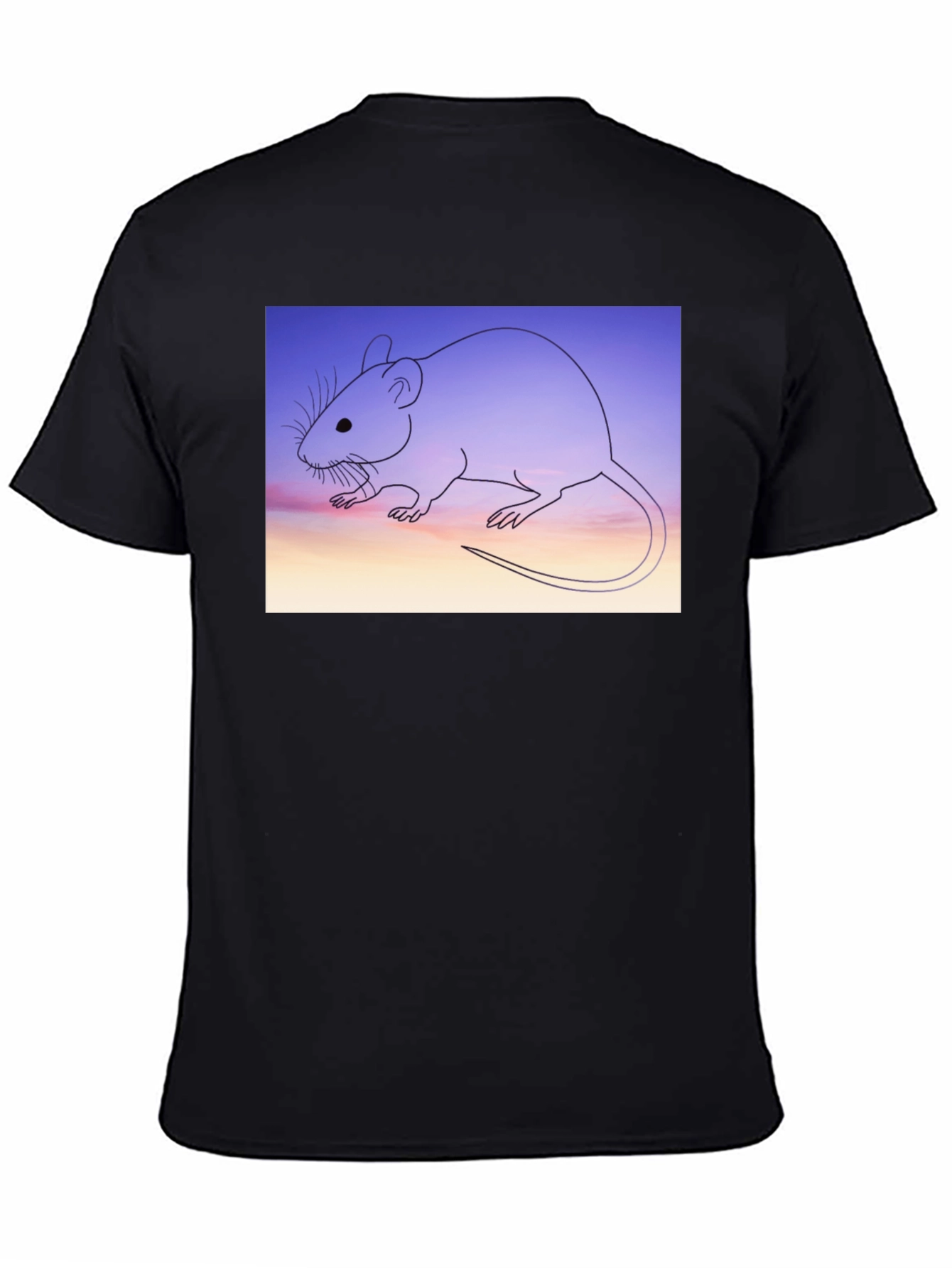 Rat Graphic Tee - Sunset Mouse Shirt