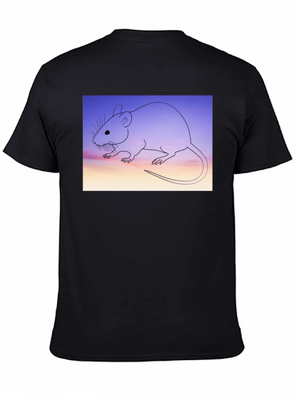 Rat Graphic Tee - Sunset Mouse Shirt