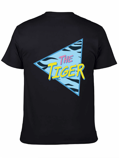 Retro The Tiger Graphic Black T-Shirt
