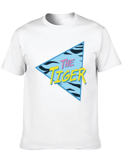 Retro The Tiger Graphic Black T-Shirt