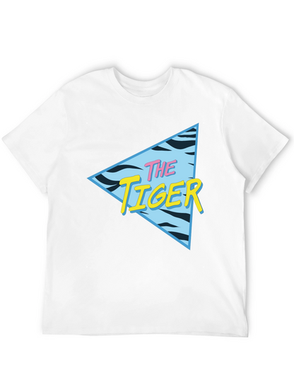 Retro The Tiger Graphic Black T-Shirt