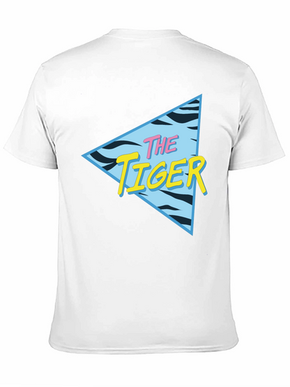 Retro The Tiger Graphic Black T-Shirt