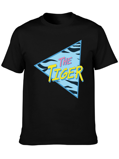 Retro The Tiger Graphic Black T-Shirt