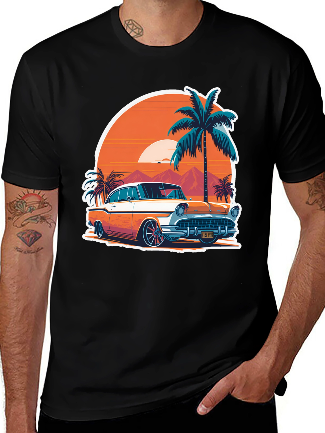 Classic Car Graphic Tee - Retro Style