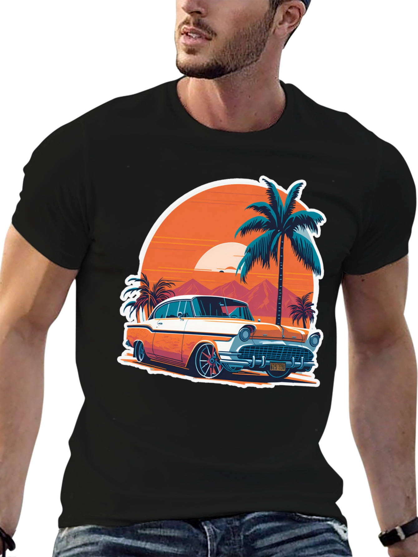 Classic Car Graphic Tee - Retro Style